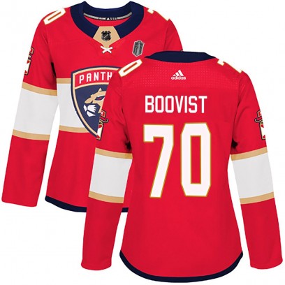 Women's Authentic Florida Panthers Jesper Boqvist Adidas Home 2025 Stanley Cup Final Jersey - Red