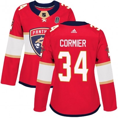 Women's Authentic Florida Panthers Evan Cormier Adidas Home 2025 Stanley Cup Final Jersey - Red