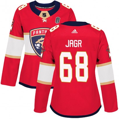 Women's Authentic Florida Panthers Jaromir Jagr Adidas Home 2025 Stanley Cup Final Jersey - Red