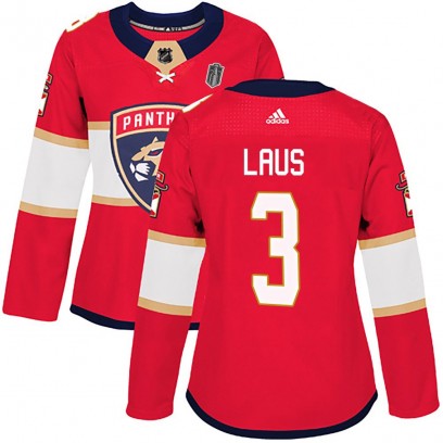 Women's Authentic Florida Panthers Paul Laus Adidas Home 2025 Stanley Cup Final Jersey - Red