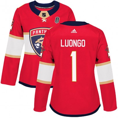 Women's Authentic Florida Panthers Roberto Luongo Adidas Home 2025 Stanley Cup Final Jersey - Red