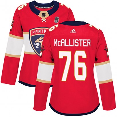 Women's Authentic Florida Panthers Ryan McAllister Adidas Home 2025 Stanley Cup Final Jersey - Red