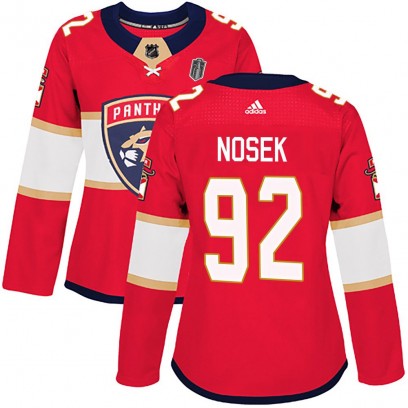 Women's Authentic Florida Panthers Tomas Nosek Adidas Home 2025 Stanley Cup Final Jersey - Red