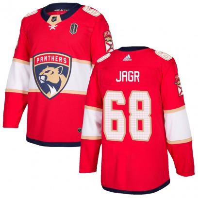 Men's Authentic Florida Panthers Jaromir Jagr Adidas Home 2025 Stanley Cup Final Jersey - Red