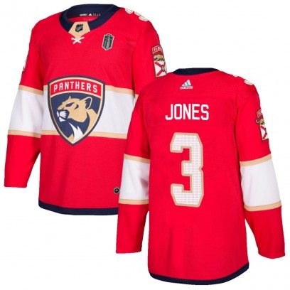 Men's Authentic Florida Panthers Seth Jones Adidas Home 2025 Stanley Cup Final Jersey - Red