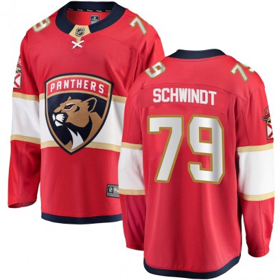 Youth Breakaway Florida Panthers Cole Schwindt Fanatics Branded Home Jersey - Red