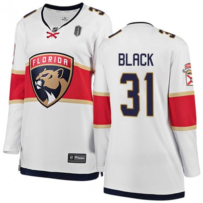 Women's Breakaway Florida Panthers Cooper Black Fanatics Branded Away 2025 Stanley Cup Final Jersey - White