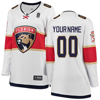 Women's Breakaway Florida Panthers Custom Fanatics Branded Custom Away 2025 Stanley Cup Final Jersey - White