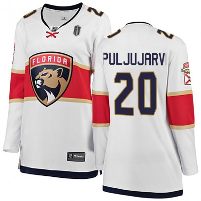 Women's Breakaway Florida Panthers Jesse Puljujarvi Fanatics Branded Away 2025 Stanley Cup Final Jersey - White