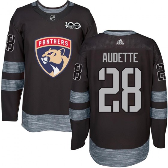 Men's Authentic Florida Panthers Donald Audette 1917-2017 100th Anniversary Jersey - Black