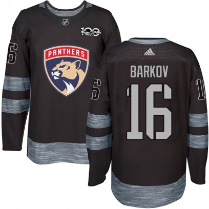 Men's Authentic Florida Panthers Aleksander Barkov 1917-2017 100th Anniversary Jersey - Black