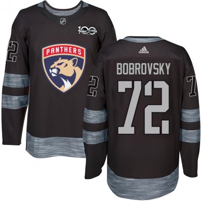 Men's Authentic Florida Panthers Sergei Bobrovsky 1917-2017 100th Anniversary Jersey - Black