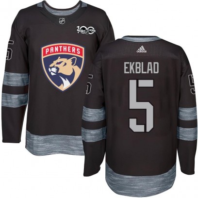 Men's Authentic Florida Panthers Aaron Ekblad 1917-2017 100th Anniversary Jersey - Black