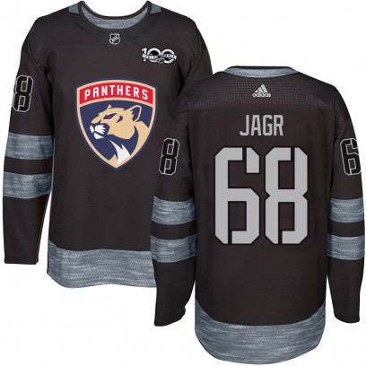 Men's Authentic Florida Panthers Jaromir Jagr 1917-2017 100th Anniversary Jersey - Black