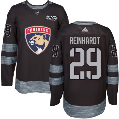 Men's Authentic Florida Panthers Cole Reinhardt 1917-2017 100th Anniversary Jersey - Black