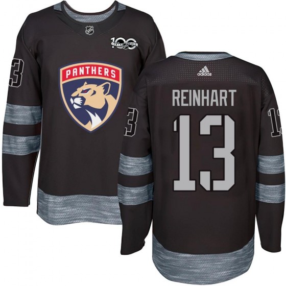 Men's Authentic Florida Panthers Sam Reinhart 1917-2017 100th Anniversary Jersey - Black