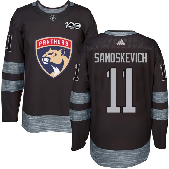 Men's Authentic Florida Panthers Mackie Samoskevich 1917-2017 100th Anniversary Jersey - Black