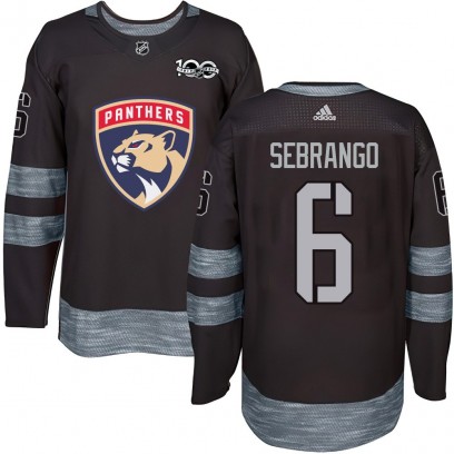 Men's Authentic Florida Panthers Donovan Sebrango 1917-2017 100th Anniversary Jersey - Black
