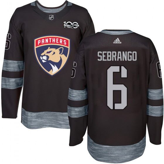 Men's Authentic Florida Panthers Donovan Sebrango 1917-2017 100th Anniversary Jersey - Black