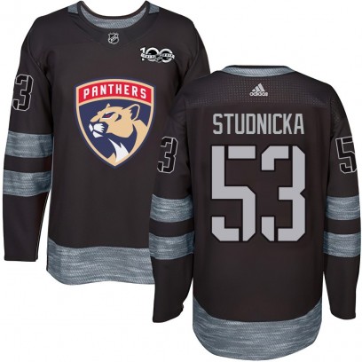 Men's Authentic Florida Panthers Jack Studnicka 1917-2017 100th Anniversary Jersey - Black