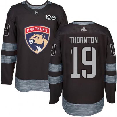 Men's Authentic Florida Panthers Joe Thornton 1917-2017 100th Anniversary Jersey - Black