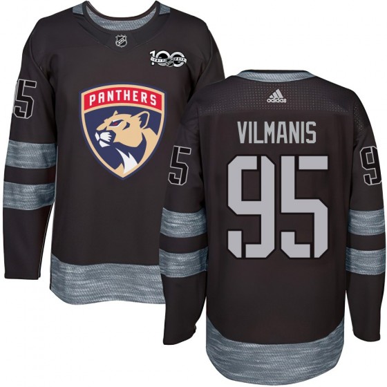 Men's Authentic Florida Panthers Sandis Vilmanis 1917-2017 100th Anniversary Jersey - Black