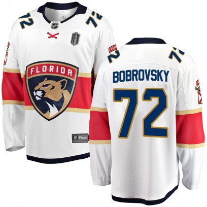 Men's Breakaway Florida Panthers Sergei Bobrovsky Fanatics Branded Away 2025 Stanley Cup Final Jersey - White