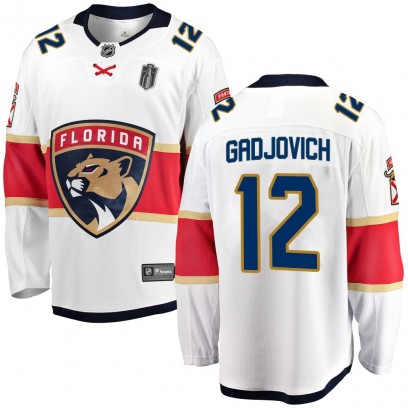 Men's Breakaway Florida Panthers Jonah Gadjovich Fanatics Branded Away 2025 Stanley Cup Final Jersey - White