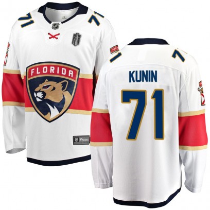Men's Breakaway Florida Panthers Luke Kunin Fanatics Branded Away 2025 Stanley Cup Final Jersey - White