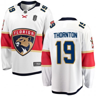 Men's Breakaway Florida Panthers Joe Thornton Fanatics Branded Away 2025 Stanley Cup Final Jersey - White