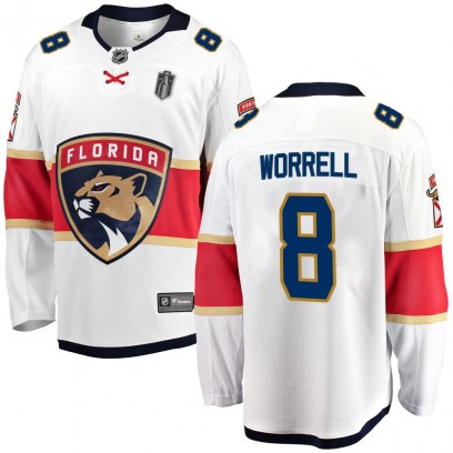 Men's Breakaway Florida Panthers Peter Worrell Fanatics Branded Away 2025 Stanley Cup Final Jersey - White