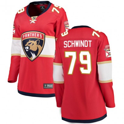 Women's Breakaway Florida Panthers Cole Schwindt Fanatics Branded Home Jersey - Red