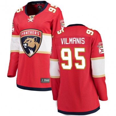 Women's Breakaway Florida Panthers Sandis Vilmanis Fanatics Branded Home Jersey - Red
