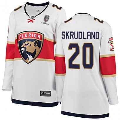 Women's Breakaway Florida Panthers Brian Skrudland Fanatics Branded Away 2025 Stanley Cup Champions Patched Jersey - White