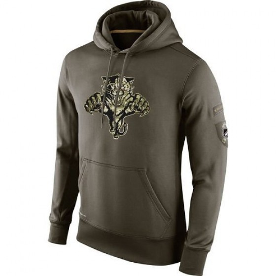 Men's Florida Panthers Nike Salute To Service KO Performance Hoodie - Olive